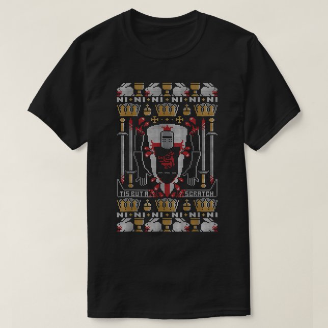 Black Knight Heliga Grail Ben Off Funny British T Shirt (Design framsida)