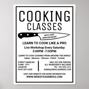 Black Knivar, Gourmet, kookationsklasser Reklam, G Poster