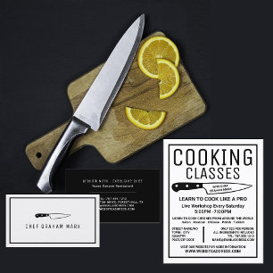 Black Knivar, Modern Gourmet, Chef, kokning Visitkort