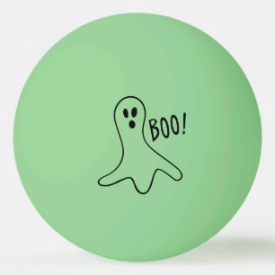 Black-kontur för Ghost Say Boo på Glow-in-the-M Pingisboll