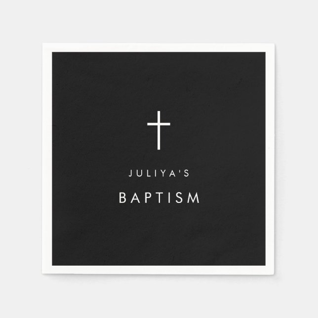 Black kor Baptism Pappersservett (Framsidan)