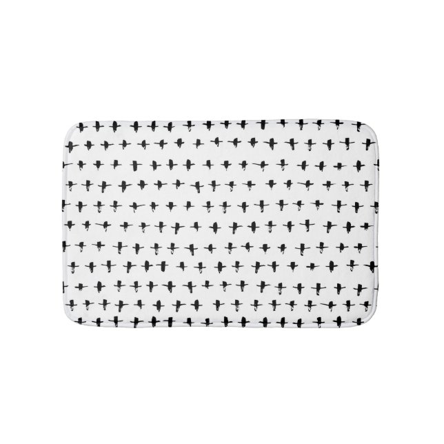 Black Kor Hand plockade Geometrical Badrumsmatta (Framsidan)