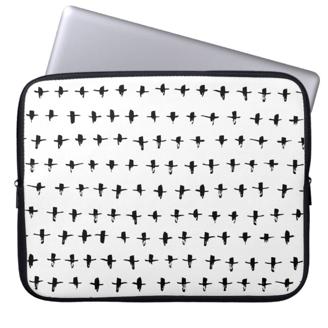 Black Kor Hand plockade Geometrical Laptop Fodral (Framsidan)