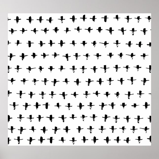 Black Kor Hand plockade Geometrical Poster (Framsidan)