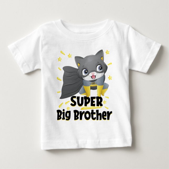 Black Kostym Cat Superhjälten Big Brother T Shirt (Framsida)