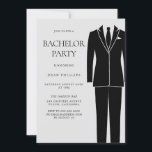 Black Kostym & Tie Manar Bachelor Party Inbjudningar<br><div class="desc">Svarta Manar-inbjudan från Bachelor Party i Kostym & Tie Se matchande samling i Niche och Nest Store,  tack</div>
