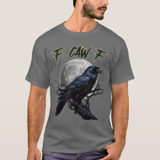 Black Kråka awF Funny Black Bird Cawing Grunge Mån T Shirt