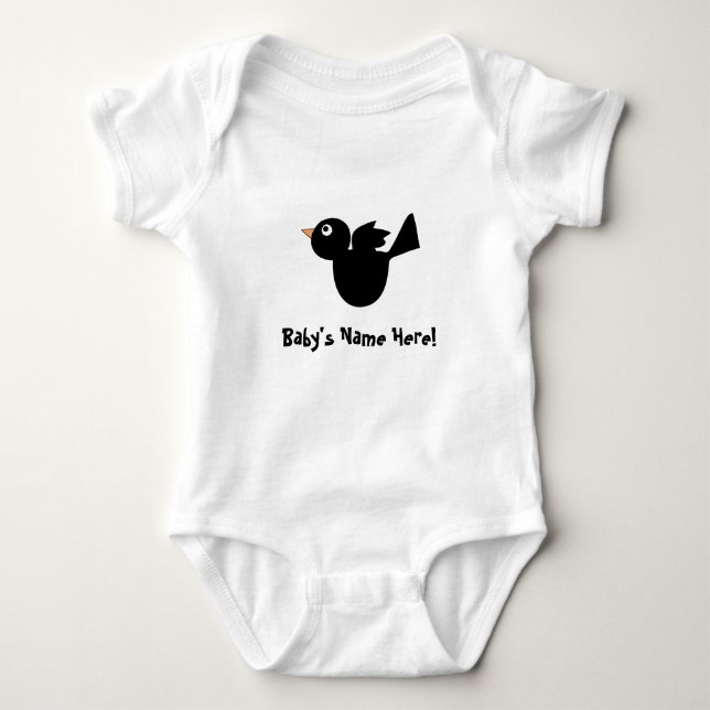 Black Kråka: Baby Creeper Tee (Framsida)