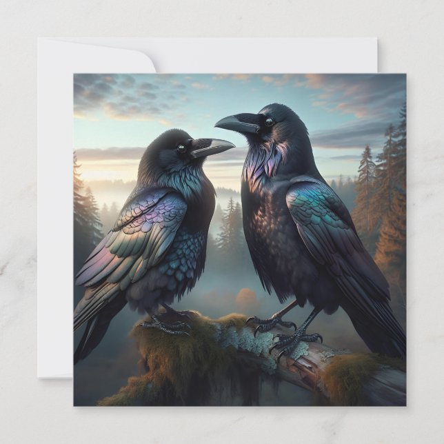 Black Kråka Raven Bird Art (Framsida)