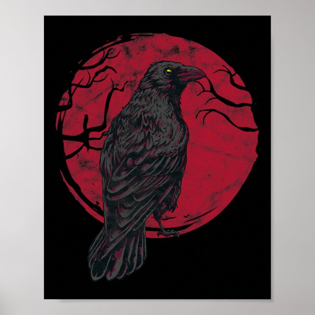 Black Kråka Witchcraft Occult Gothic Creepy Hallow Poster (Framsidan)