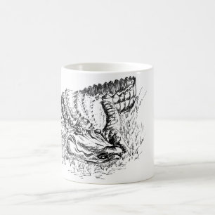 Bläck krokodil kaffemugg