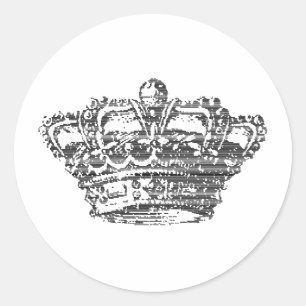 Black Krona Runt Klistermärke