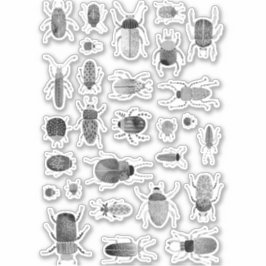 Bläck Kryp och Beetle-Insekten Klistermärken