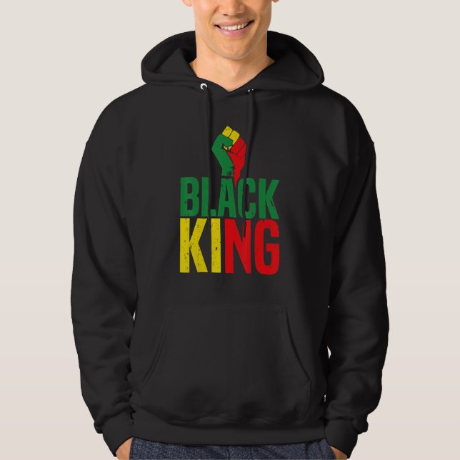 Black Kung Black History Month Manar African Ameri Hoodie (Framsida)