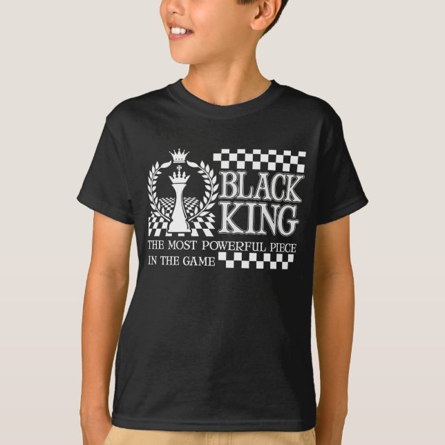 Black Kung Chess Biet Black African American Manar T Shirt (Framsida)