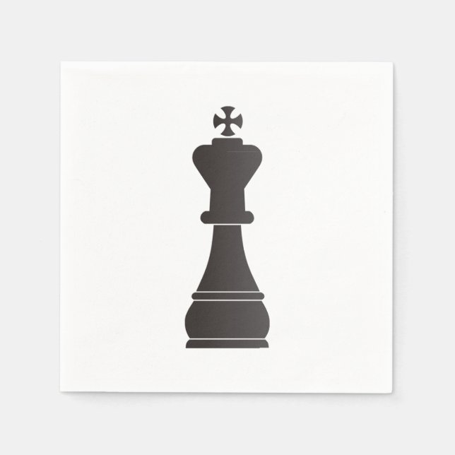 Black kung chess biet pappersservett (Framsidan)