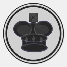 Black Kung Chess Biet Runt Klistermärke