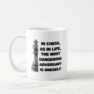 Black Kung Chess Biet Wisdom Power Strategy Kaffemugg