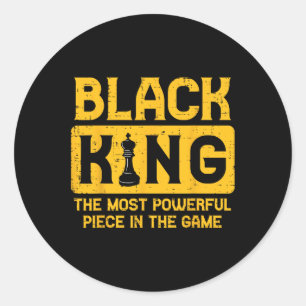 Black Kung Chess Black Pride History, Bhm African Runt Klistermärke