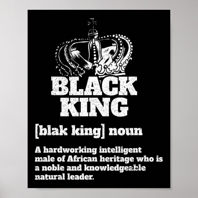 Black Kung Definition African American Pride Black Poster (Framsidan)