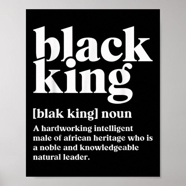 Black Kung Definition African Black Pride Melanin Poster (Framsidan)