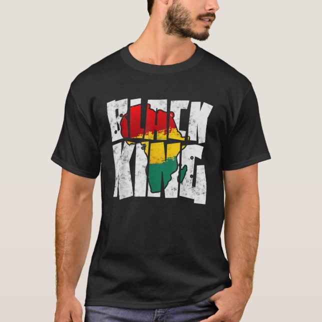Black Kung för Boys Black History Måndag African A T Shirt (Framsida)