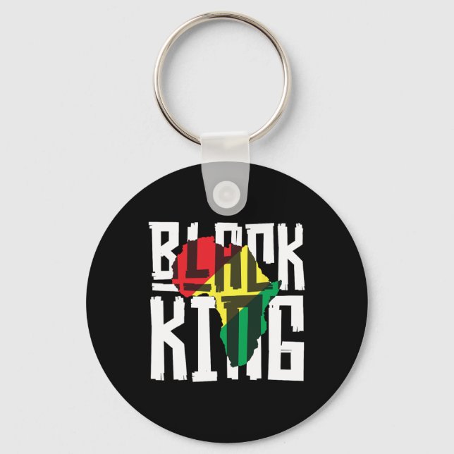 Black Kung for Boys Manar Historik Månad Afrika Tr Nyckelring (Framsida)