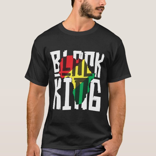 Black Kung for Boys Manar Historik Månad Afrika Tr T Shirt (Framsida)