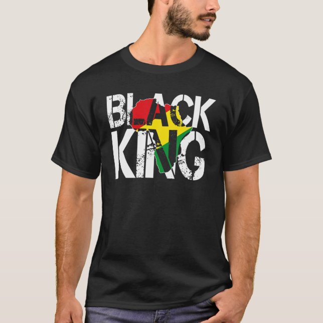 Black Kung for Boys Manar Historik Månad Afrika Tr T Shirt (Framsida)