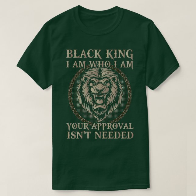 Black Kung, jag är den som jag är er bifallsgivare T Shirt (Design framsida)