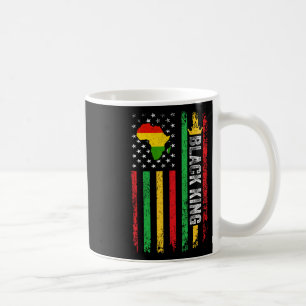 Black Kung Melanin African American Flagga Black H Kaffemugg