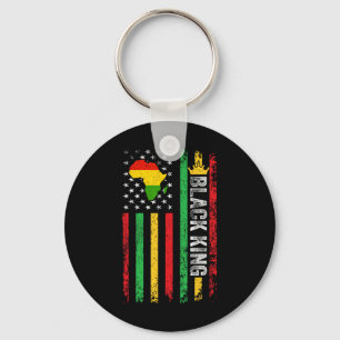 Black Kung Melanin African American Flagga Black H Nyckelring
