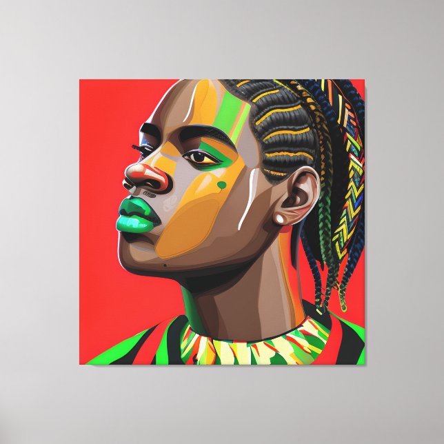 Black Kung Melanin Man Bruh Manar Son Prince Princ Canvastryck (Framsida)