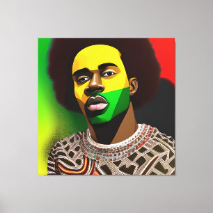Black Kung Melanin Man Bruh Manar Son Prince Princ Canvastryck
