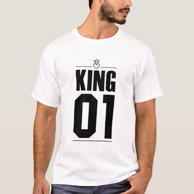 Black Kung och Queen 01 T Shirt (Framsida)