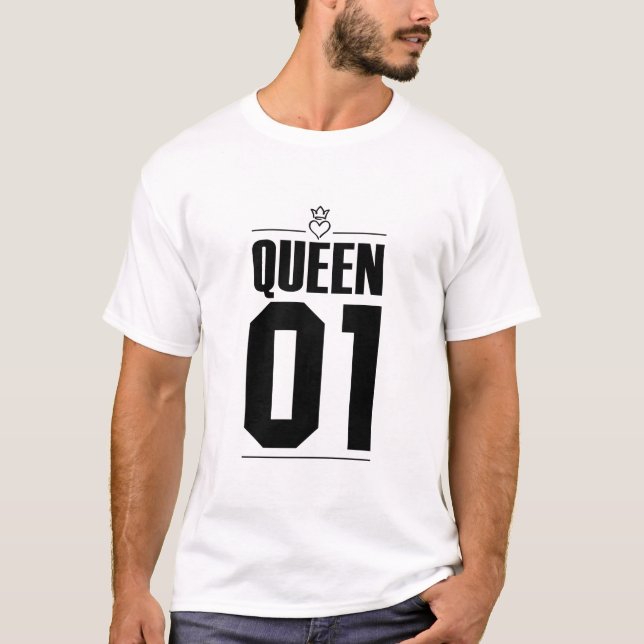 Black Kung och Queen 01 T Shirt (Framsida)