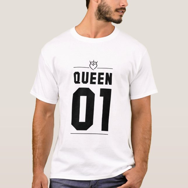 Black Kung och Queen 01 T Shirt (Framsida)