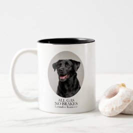 Black Lab All Gas No Brakes Mug Två-Tonad Mugg