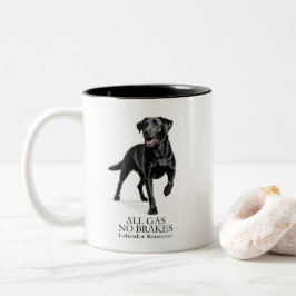 Black Lab All Gas No Brakes Mug Två-Tonad Mugg
