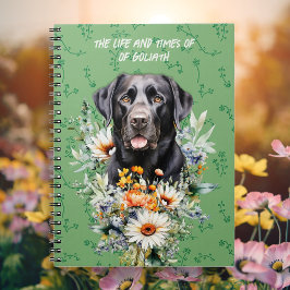Black Lab Dogs Life and Times Custom Notebook Anteckningsbok