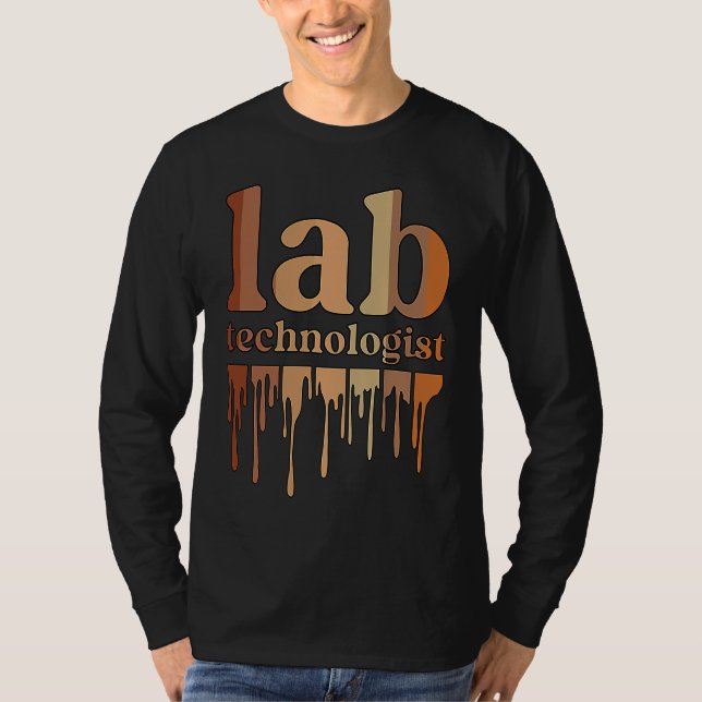 Black Lab Technologist African American Laboratory T Shirt (Framsida)