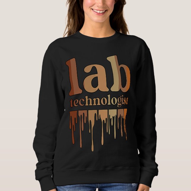 Black Lab Technologist African American Laboratory T Shirt (Framsida)
