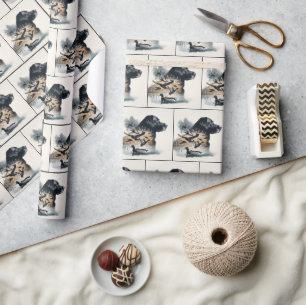 Black Labarador Retriever och Mallard Ankor Presentpapper