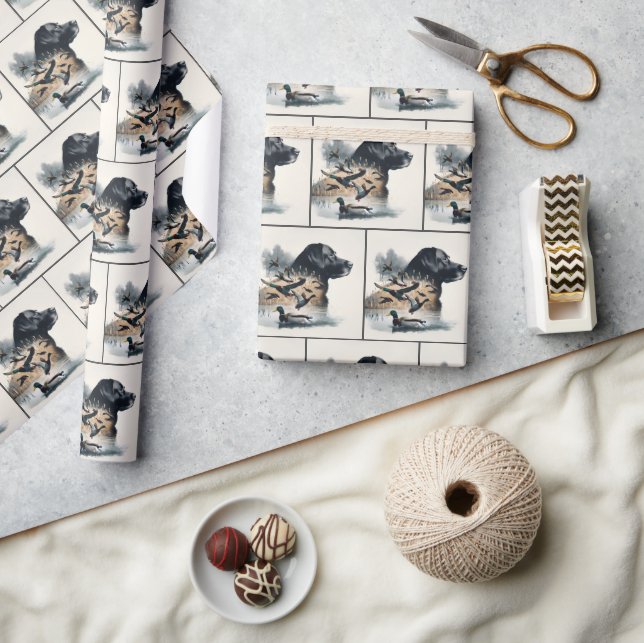 Black Labarador Retriever och Mallard Ankor Presentpapper (Hantverk)