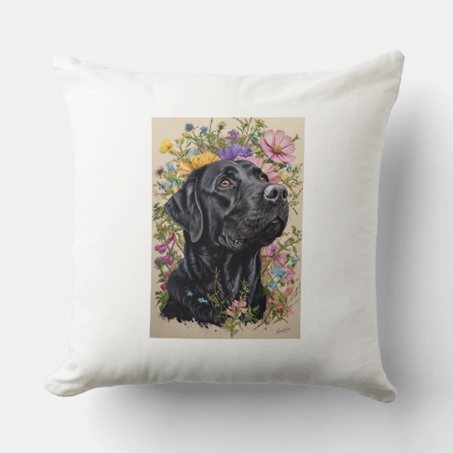 BLACK LABARDORE PILLOW KUDDE (Framsida)