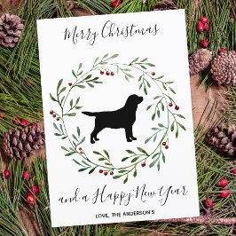 Black Labour Elegant Hund God jul Julkort
