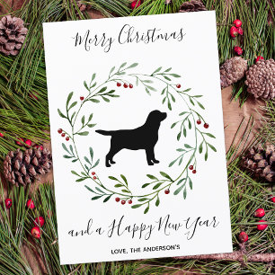 Black Labour Elegant Hund God jul Julkort