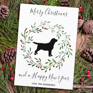 Black Labour Elegant Hund God jul Julkort