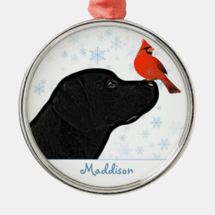 Black Labour-julkardinal - Cute Hund Julgransprydnad Metall