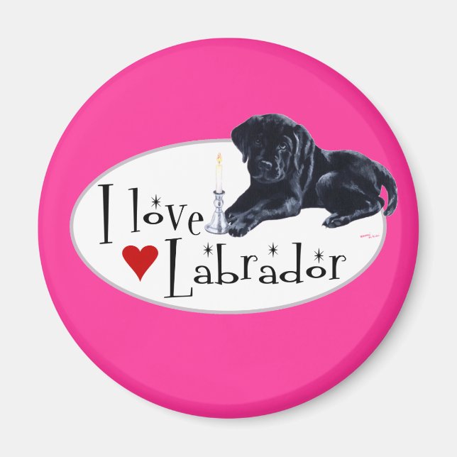 Black Labour Puppy Magnet (Framsidan)